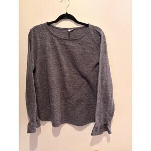 Elle gray long bell sleeve top size large